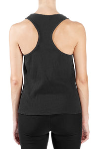 Thermal Racerback Year-Round Tank in Black - Good Cloth