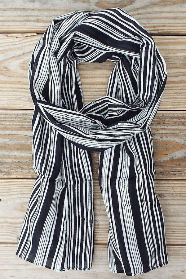 【Peter Do】Striped Scarf Black Peter Do Striped Scarf - Black Scarves and Shawls