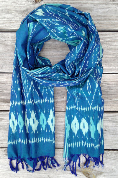 Caribbean Dreams Winter Ikat Scarf