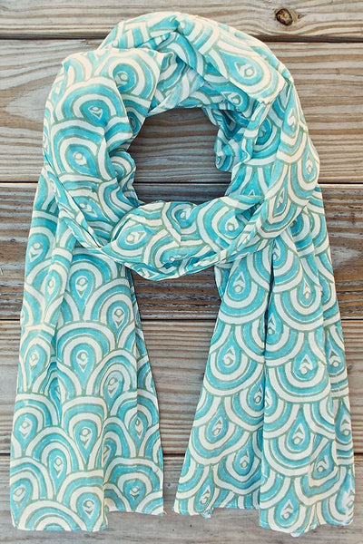 Peacock Teal Scarf