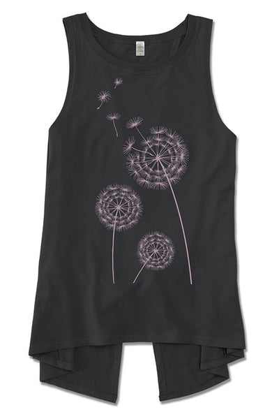 Wish Upon a Dandelion—Organic Cotton Split Back Tank