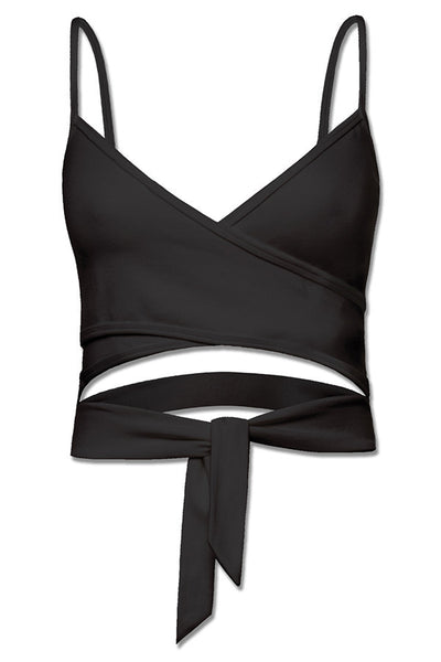 Organic Cotton Wrap Yoga Top--1 Medium Left