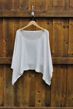 Waves Poncho in White - Good Cloth